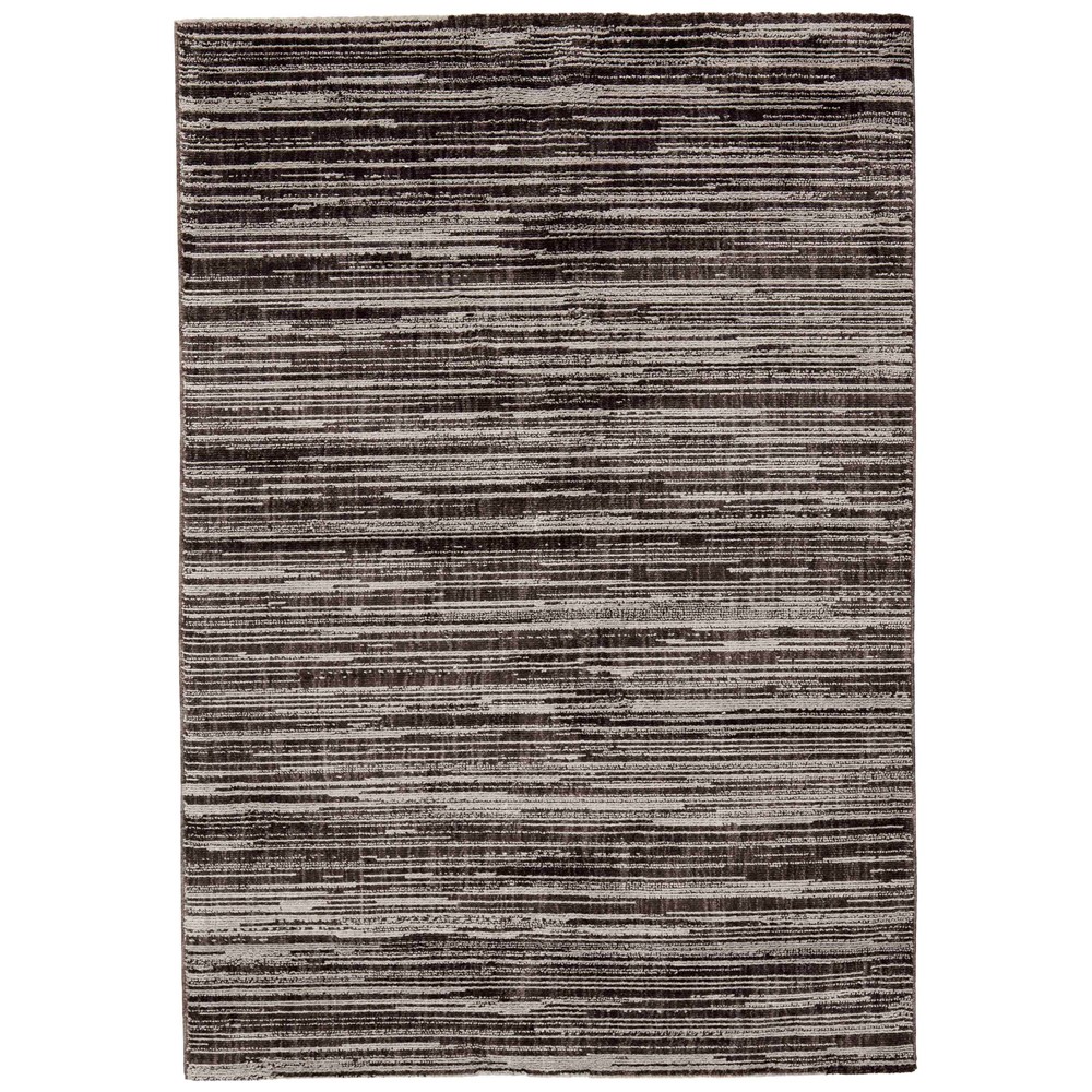 Oslo BBUFH51C OSS84 Modern Striped Rug in Black Grey